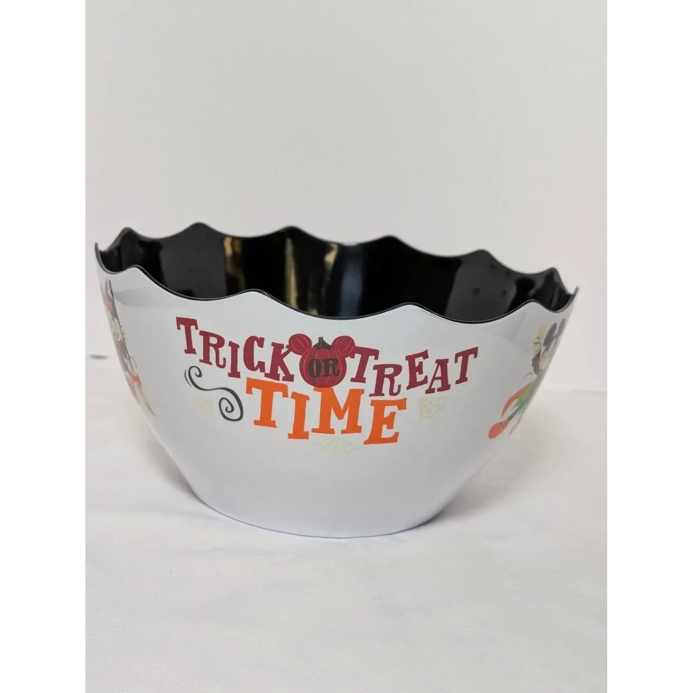 Disney Halloween Trick or Treat Time Mickey Minnie Donald D. Melamine Candy Bowl